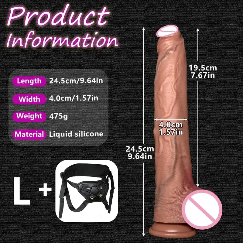Realistic 5 Sizes Big Dildo Silicone Suction Cup Huge Penis Couples Masturbation Soft Cock Woman Man Anal Adult Sex Toy — image 12