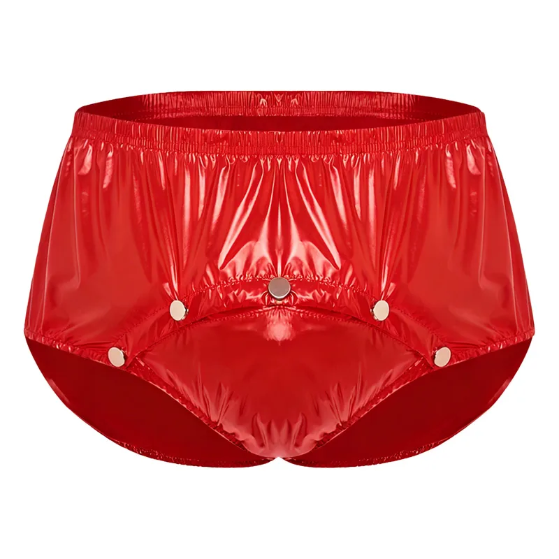 Mens Waterproof Diaper Cover Briefs with Front Pressing Buttons Anti-leak Adaptive Underwear Shorts for Elderly Special Needs — image 9
