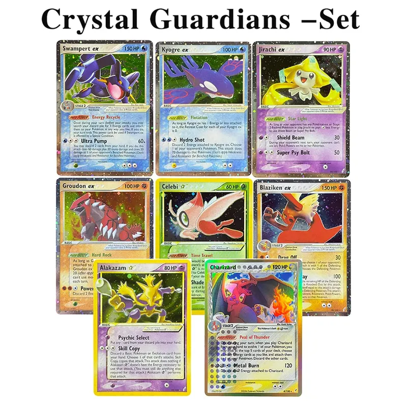 Proxy Cards Holographic Emerald Cacturne Rayquaza Hidden Legends Kyogre Crystal Guardians Alakazam Star Flareon Metagross
