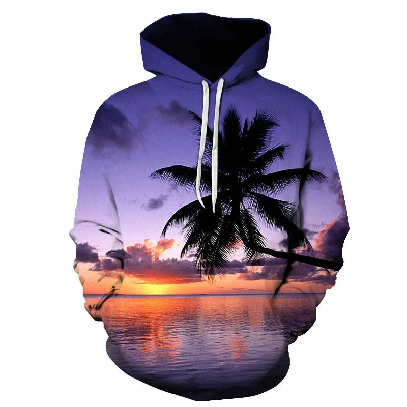 Hawaiian Four Seasons Fun 3D Printed Casual Hoodie Men's Cool Sunshine Beach Street Hoodie Full Style Trendy Style Tops — image 2