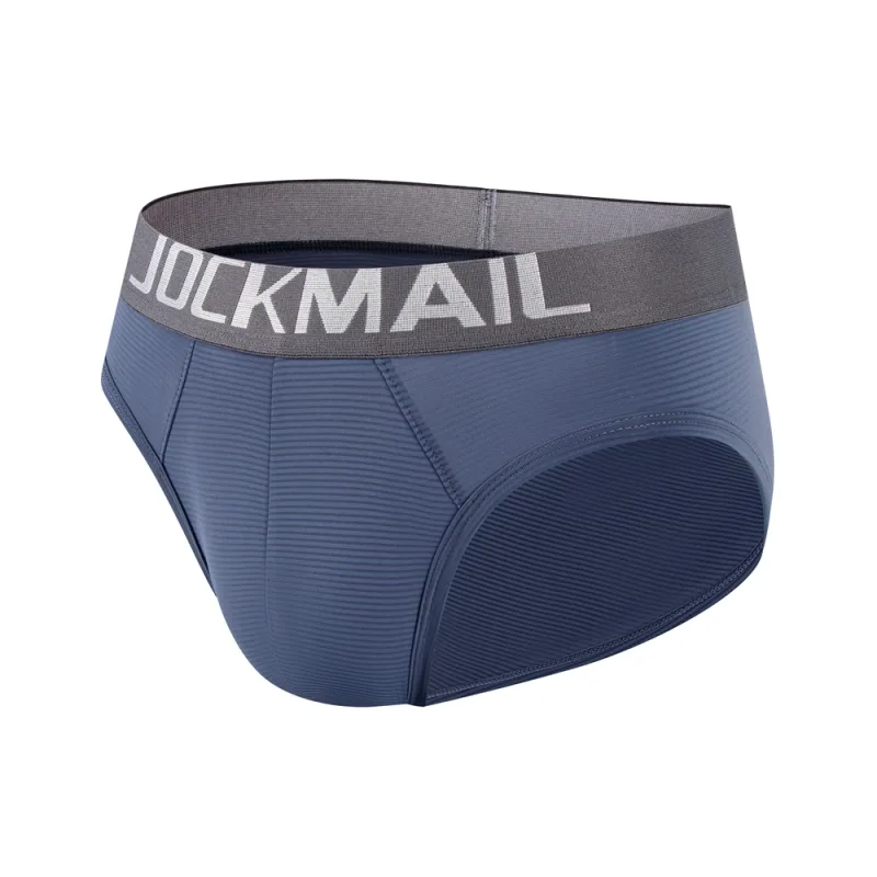 Men Underwear Brief Sexy Low-rise Striped Bikini Athletic Supporters Underpants Sleepwear Nylon Quick Dry Breathable — image 15