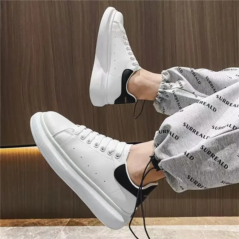 White Vulcanized Sneakers Men's Flats Comfortable Shoes Lace up Zapatillas Hombre Women Casual Sneakers Plus Size 35-45 — image 6