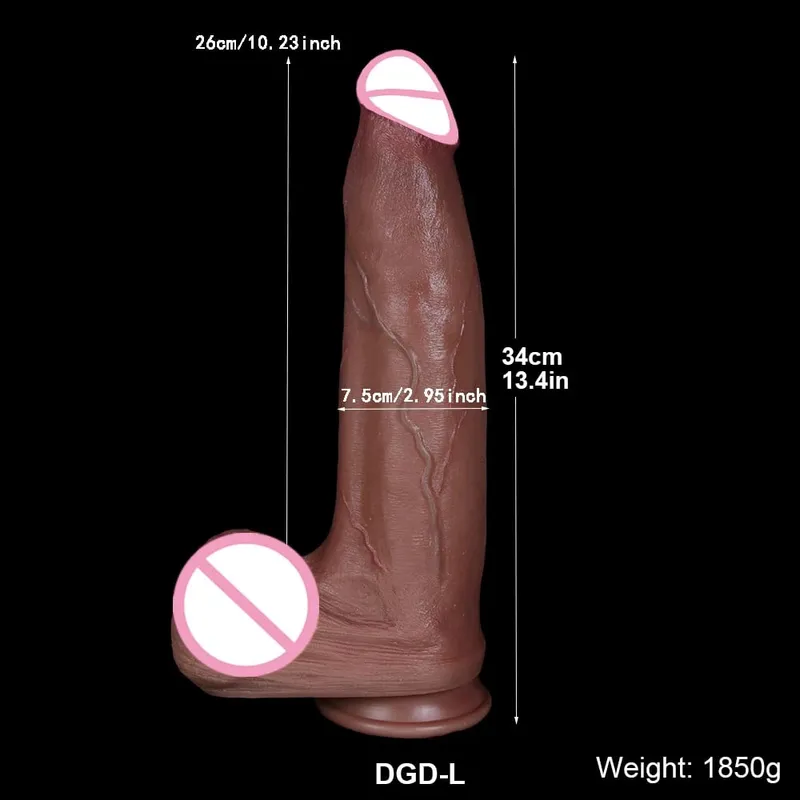 Huge Thick Dildo Realistic Soft Skin Big Penis Suction Cup Anal Dilator Sex Toys for Women Vagina Masturbator G-spot Stimulator