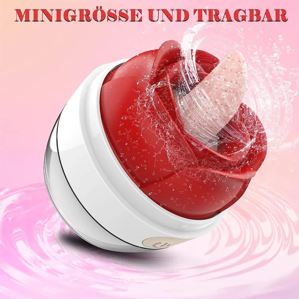 Rose Sex Toys Tongue Licking Vibrator G Spot Clitoris Stimulator Vagina Nipple Massager With 9 Frequency Vibrating Adult Toy for Women — image 5