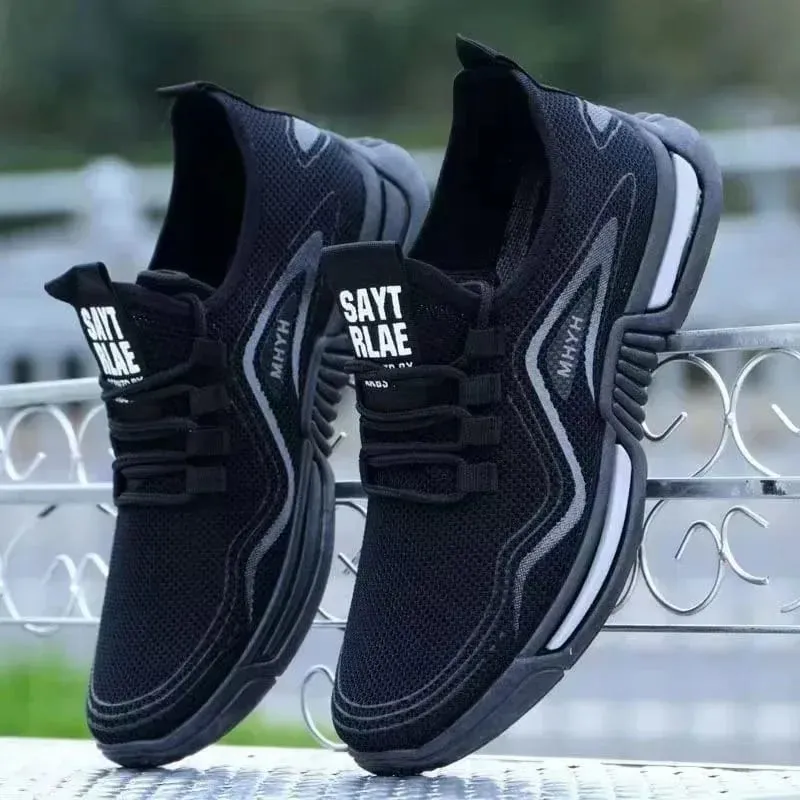 Men Shoes Slip on Fashion Sneakers Male Sport Running Shoes Breathable Gym Training Walking Tennis Shoes Non Slip Workout Flats — image 3