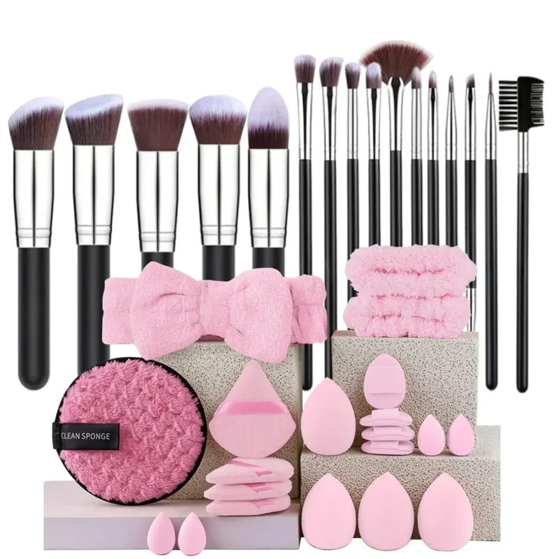 16Pcs Professional Makeup Brush Set Eye Shadow Contouring Foundation Highlight Setting Powder Blending Makeup Sponge Powder Puff — image 9