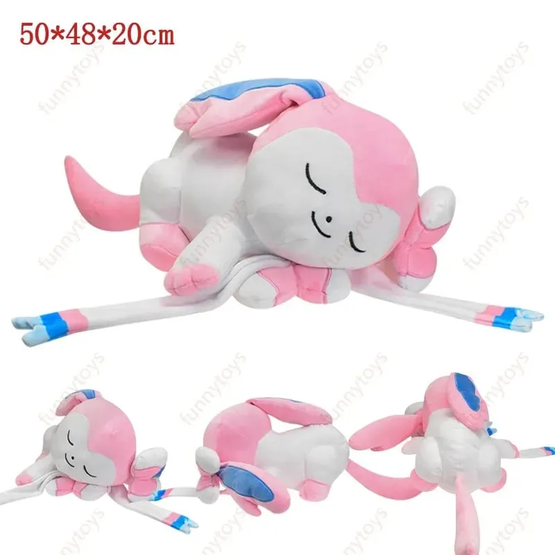 Pokémon Plush Sleeping Position Pillow Leafeon Espeon Sylveon Furret Cubone Scorbunny Bulbasaur Squirtle Soft Stuffed Cushion — image 13