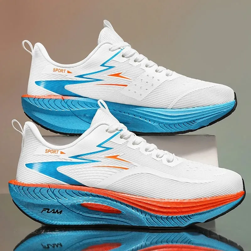 Marathon Men Sports Running Shoes Women's Carbon Board Air Cushion Breathable Athletic Lightweight Comfortable Nonskid Sneakers