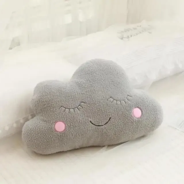 Hot Stuffed Cloud Moon Star Raindrop Plush Pillow Soft Cushion Toys For Children Baby Kids Girl Christmas Gift Room Car Decor — image 12