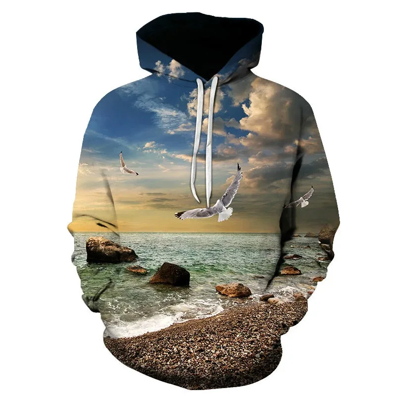 Hawaiian Four Seasons Fun 3D Printed Casual Hoodie Men's Cool Sunshine Beach Street Hoodie Full Style Trendy Style Tops — image 8