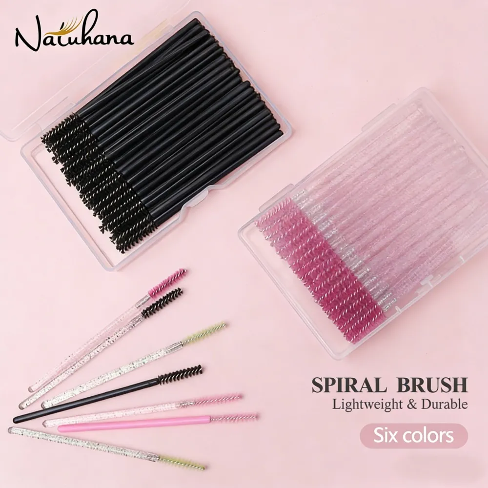 50/100pcs Disposable Mascara Wands Eyelash Spoolies Brushes Micro Lash Extension Tool Makeup Beauty Cosmetic Supply — image 1