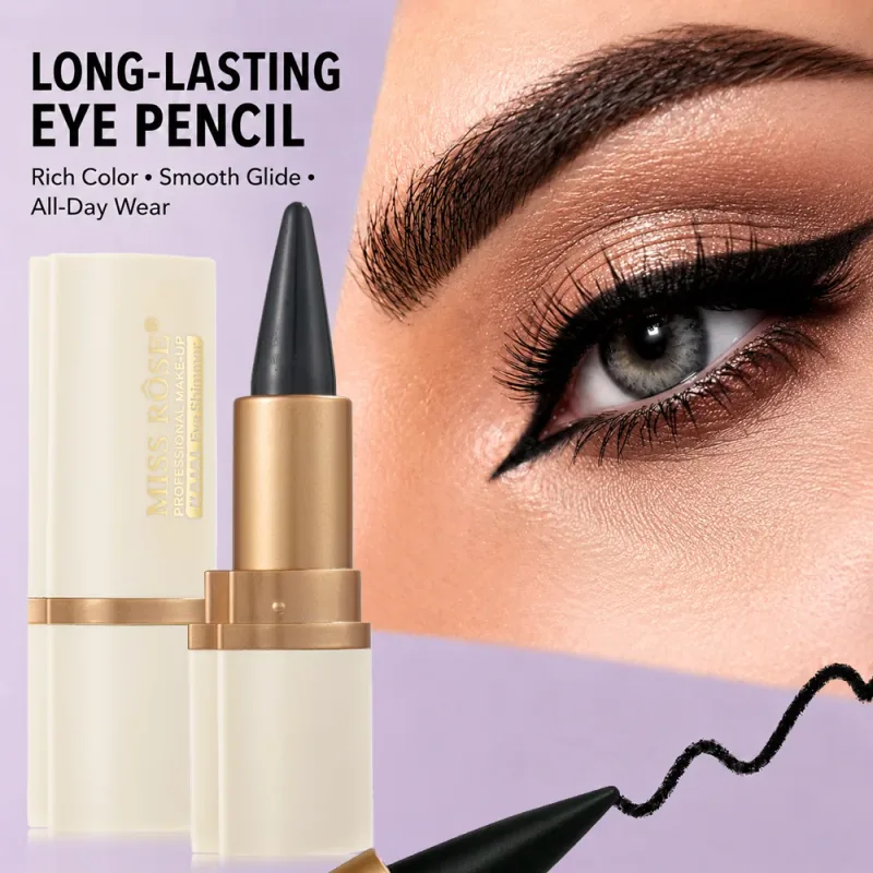 Retractable Gel Eyeliner Pencil Waterproof Long Lasting Smooth Black Eyeliner Cream Makeup Tool — image 4