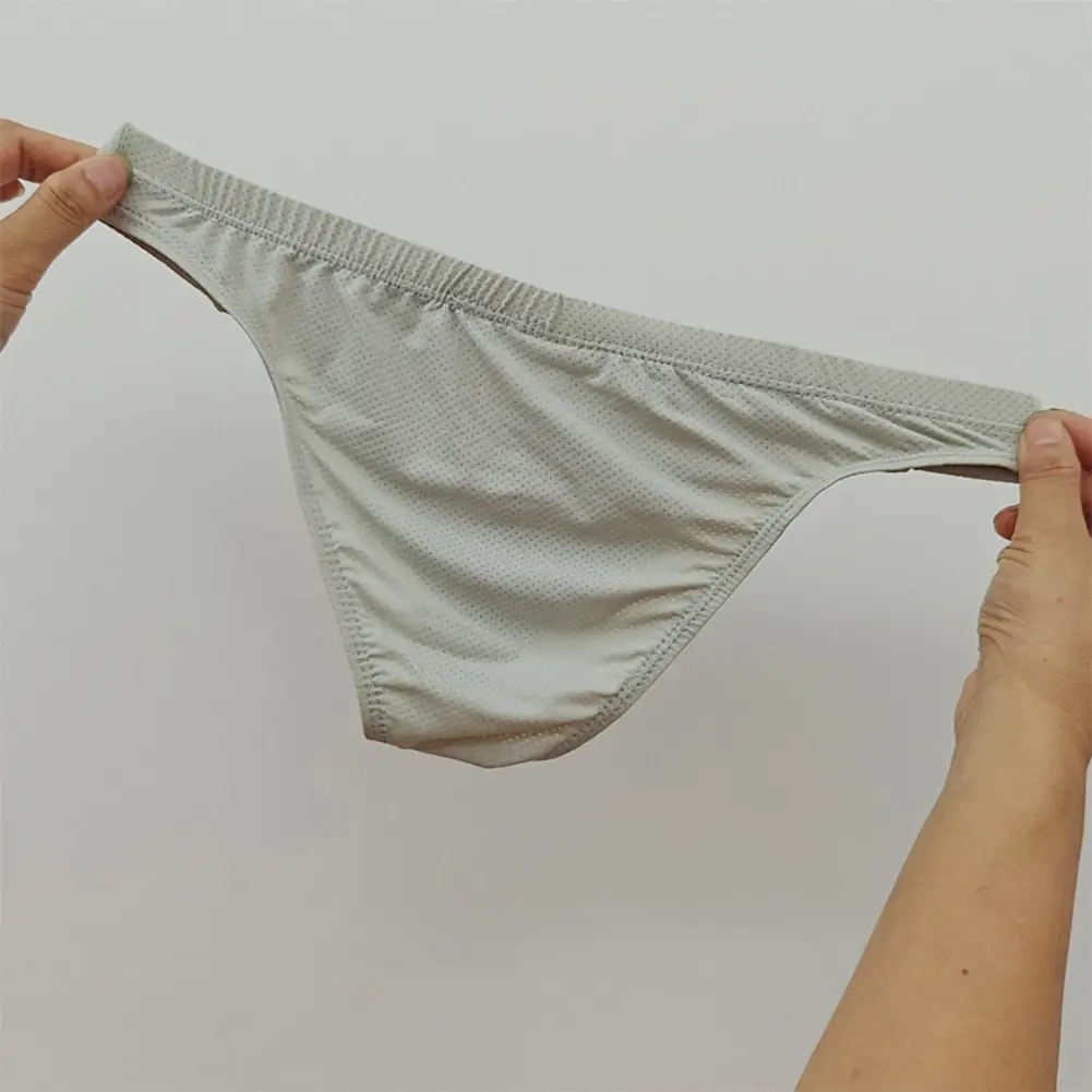 Sexy Skin Color Men Low Waist Mesh Breathable Jockstrap Pouch Half Hip Underwear Briefs Daily Fashion Panties — image 6