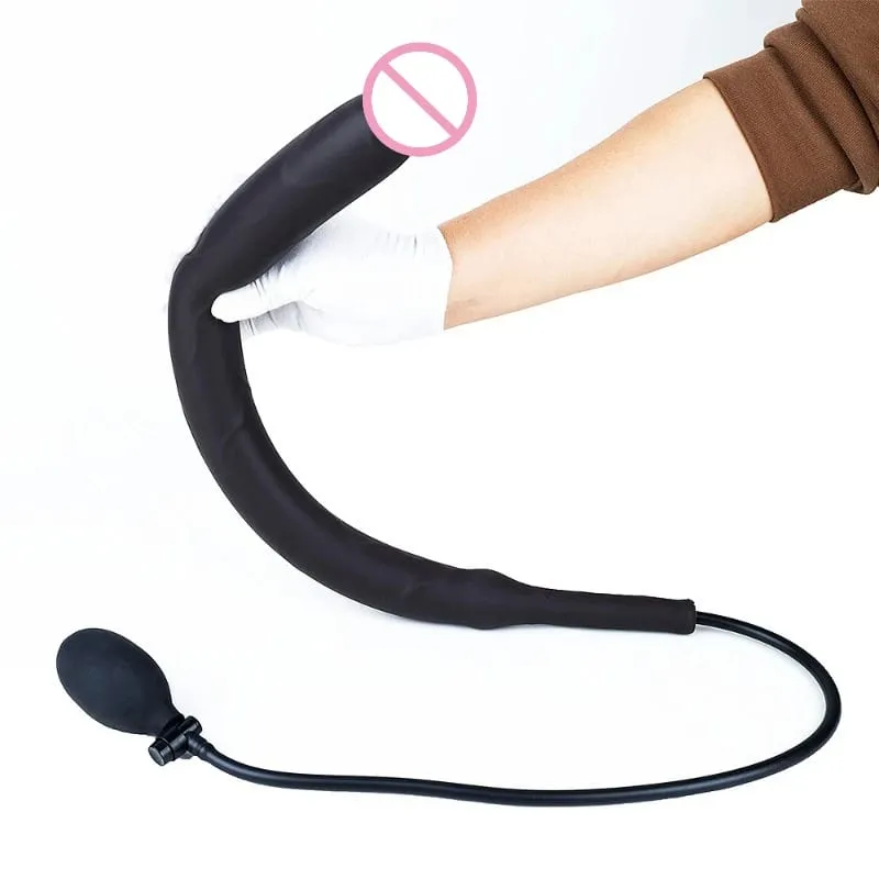 New Super Long Inflatable Expansion Dildo Butt Plug Deep Penetration Prostate Massage Big Dick Plug Anal Sex Toys For Men Women — image 4