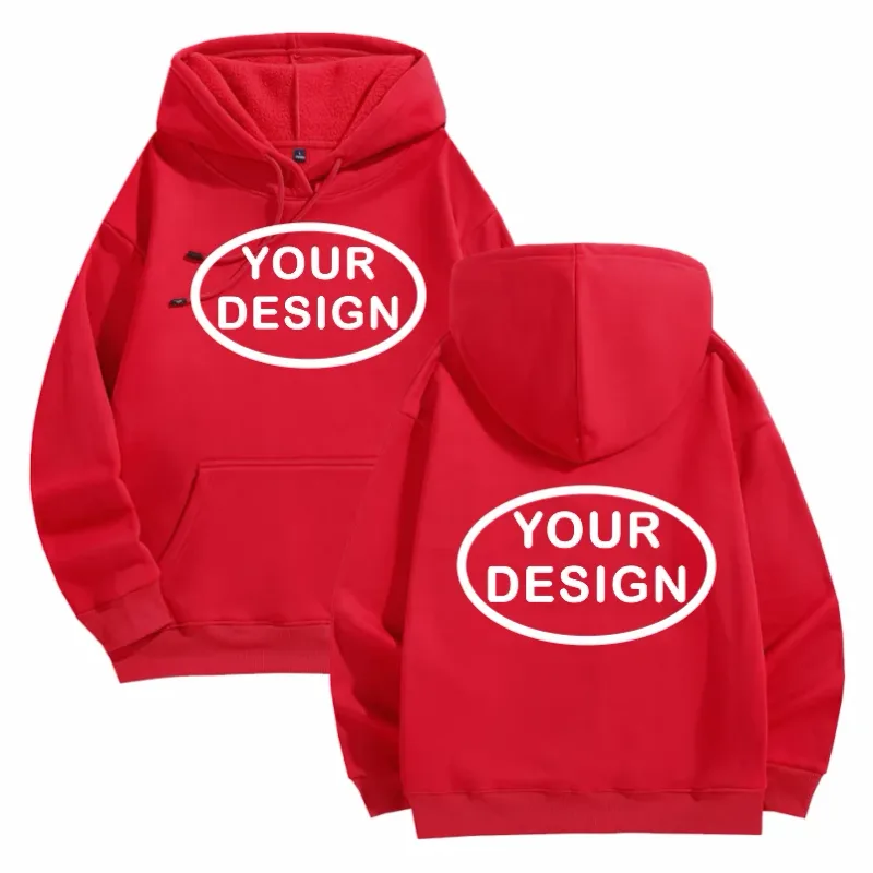 Hoodies Lelaki Dan Wanita Bercetak Tersuai Fesyen Kasual Longgar Pullover Lengan Panjang Bersulam LOGO Baju Sukan Jalanan