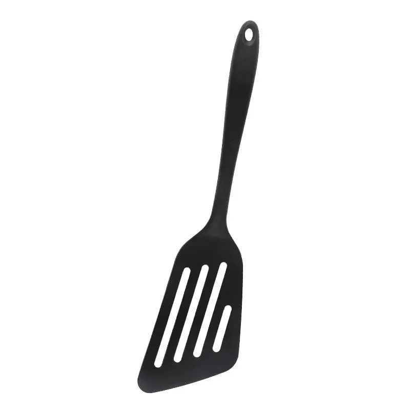 1PCS Kitchen Non-Stick Silicone Spatula Fried Fish and Egg Cooking Leak-Resistant Spatula High Temperature Silicone Kitchenware
