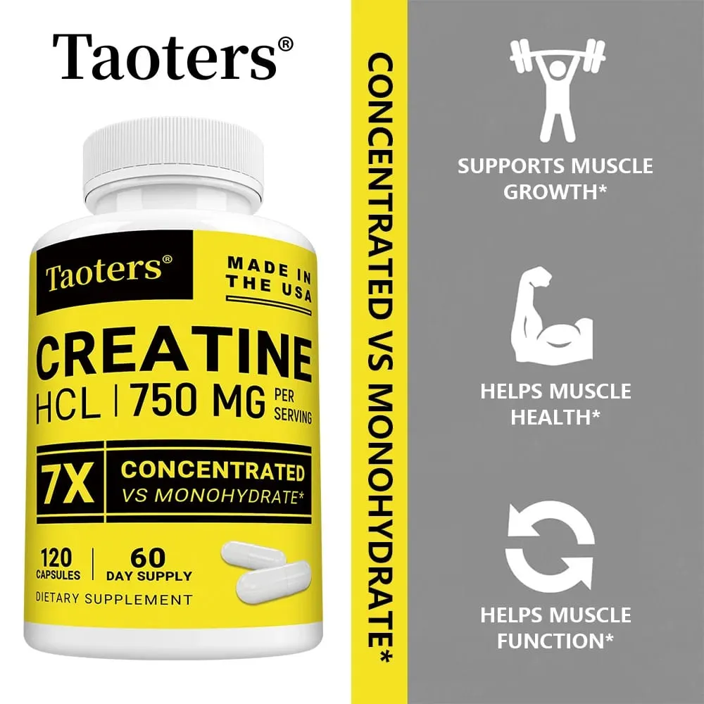 Creatine HCl Capsules Boost Muscle Strength Focus Energy Endurance Support Metabolism Cognitive & Heart Health Non-GMO — image 4