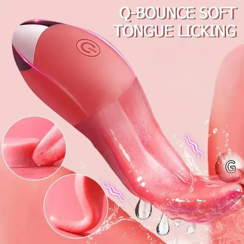 Powerful Licking Tongue Vibrator Massage Nipple G Spot Stimulator for Women 10 Modes Vibrating Strong Shock Clitoral for Sex Toy