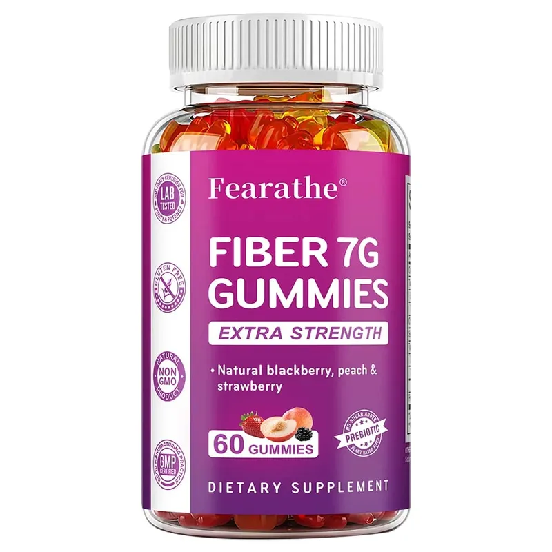 Prebiotic Fiber Gummies for Adults - 7G Fiber Extra Strength - Zero Sugar Added - Digestive Health & Regularity Support — image 8