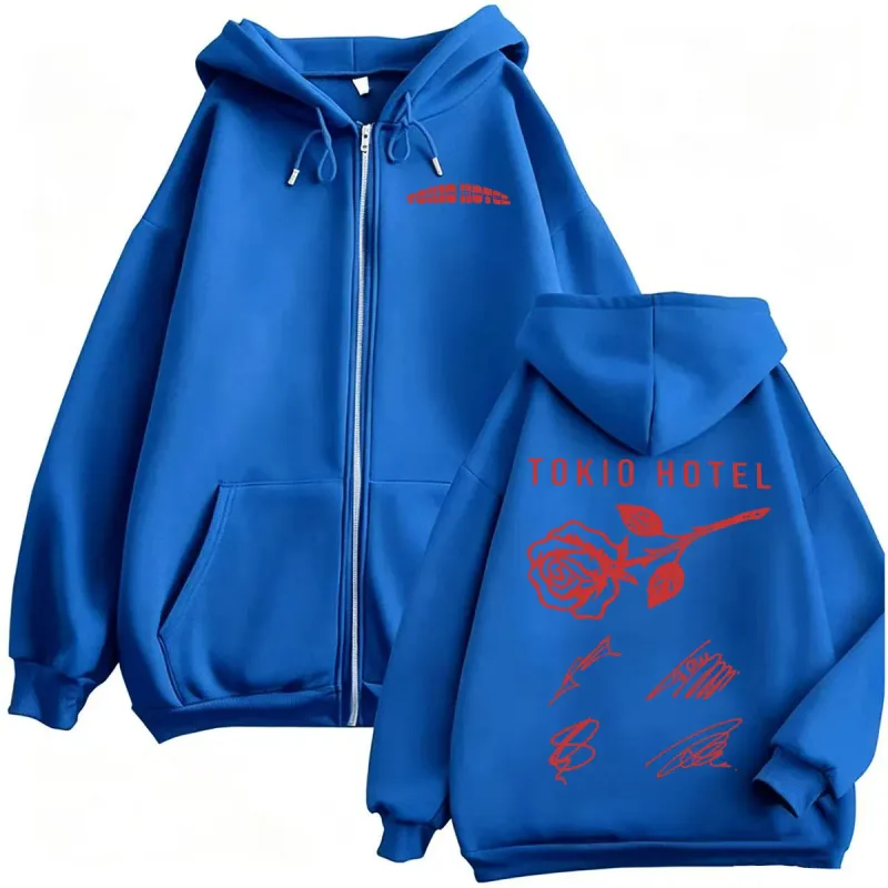 Tokio Hotel ARENA TOUR 2026 Signature Zipper Hoodies Men's Fashion Classic Sweatshirt Jacket Coats Casual Fleece Zip Up Pullover — image 5