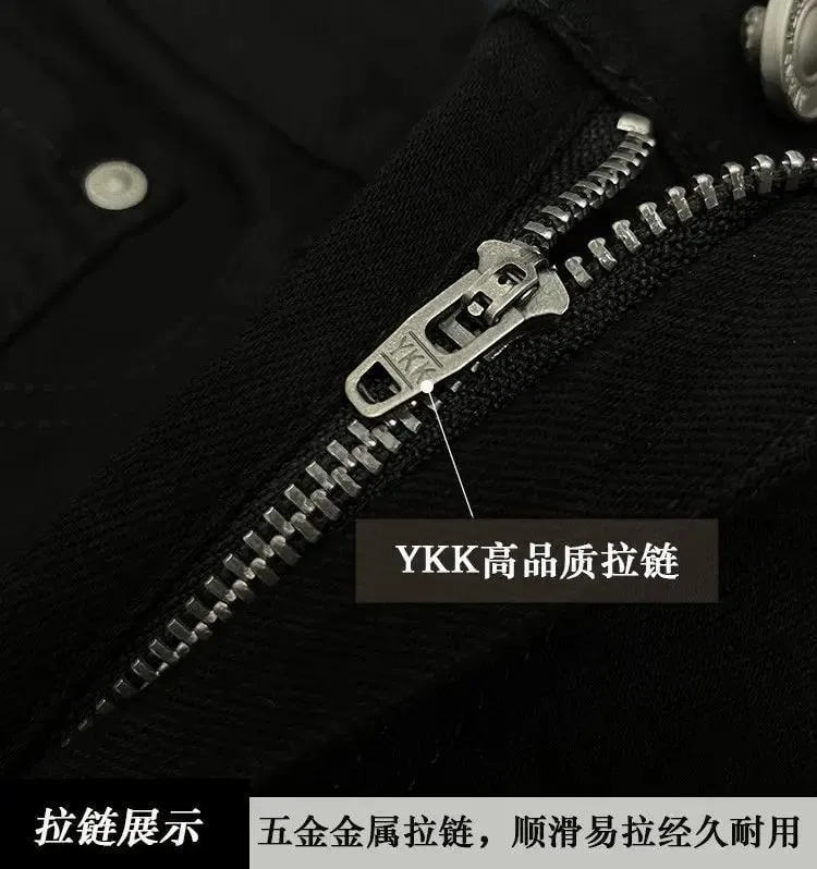 High-end Elastic Waistband Jeans Men's 2026 Spring Summer New Black Elastic Slim Trousers Men's Luxury Jeans for Man Original — image 5