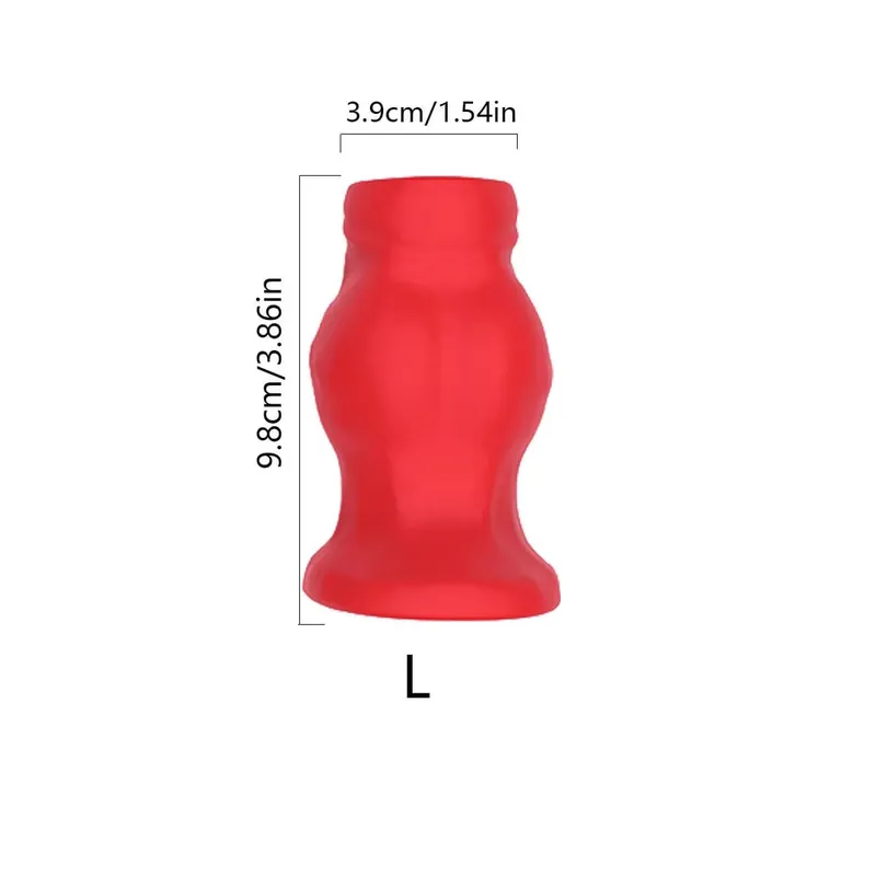 Soft Silicone Hollow Anal Plug Tunnel Butt Plug Daily Wear Flared Base Enema Dilator Anal Trainer Sex Toy for Men Women S/M/L
