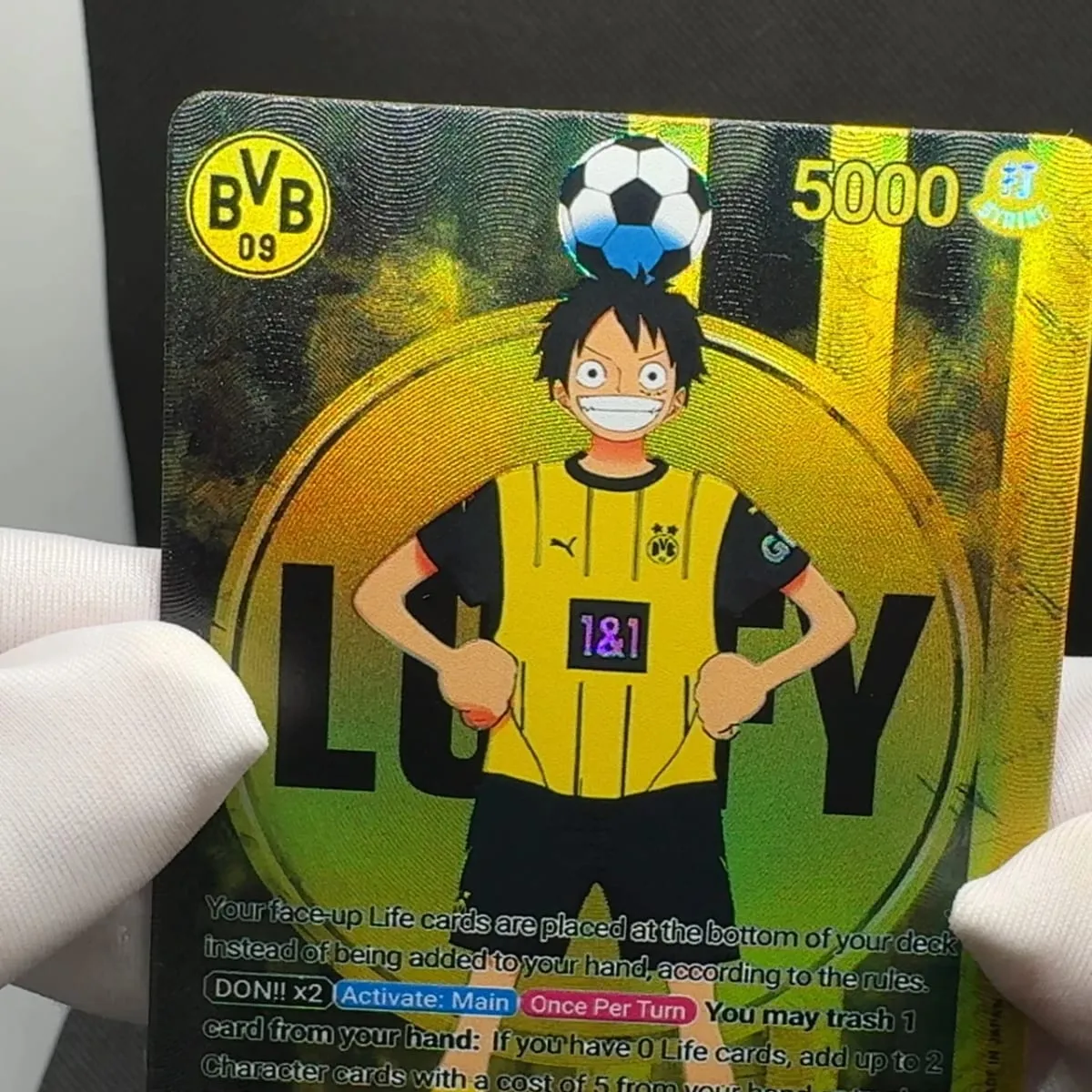 One Piece TCG BVB Luffy ST13-003 BY Luffy OPCG English Leader card Foild Textured Card Black Yellow Luffy — image 6