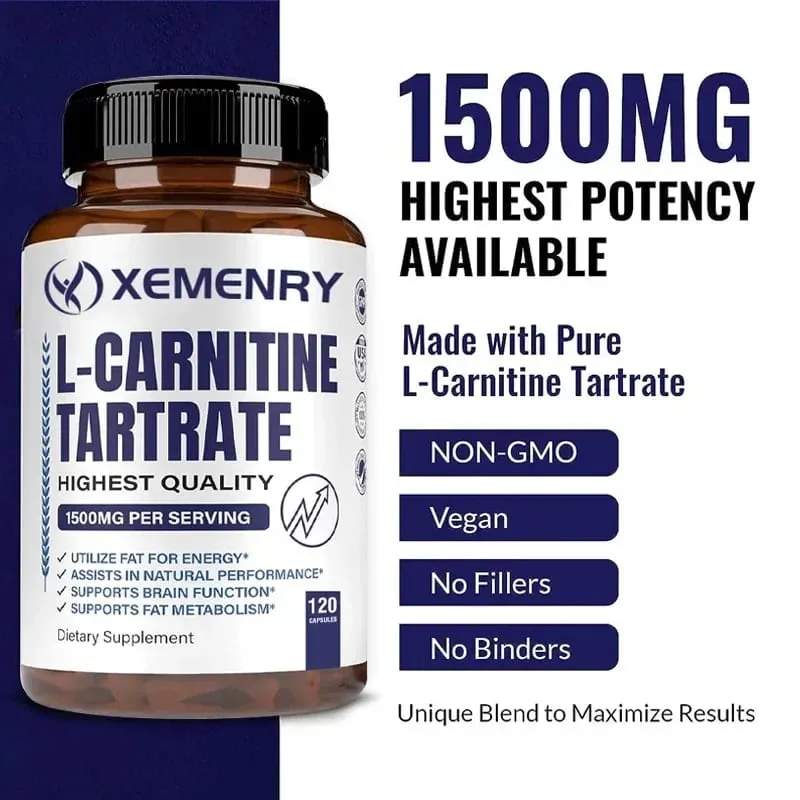 Kapsul Premium L-Carnitine Tartrate 1500 mg - Pengeluaran Tenaga Semulajadi Menyokong Metabolisme — image 3