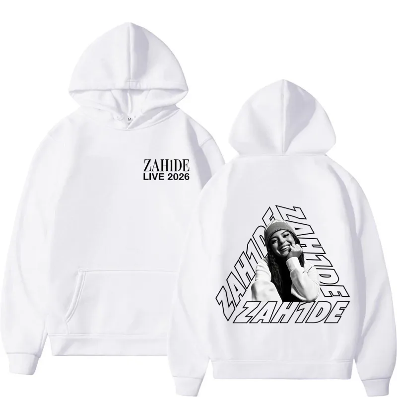 Singer Zahide Tour 2026 Merch Graphic Hoodies Men Women Fashion Autumn and Winter Hip-hop Loose Casual Vintage Sweatshirts Tops — image 6