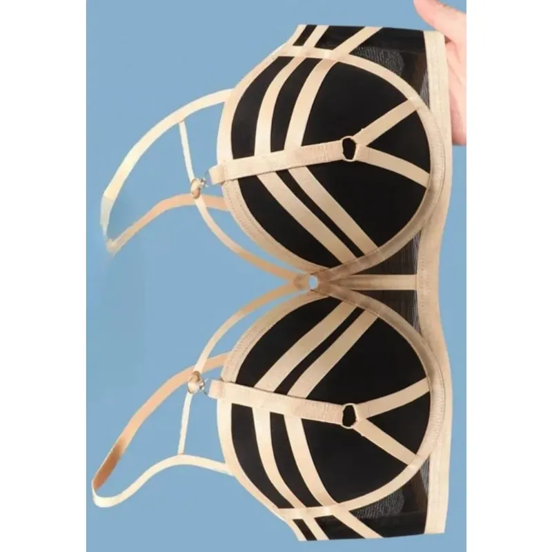 Women Sexy Round Manga Breast Bra Thick Cup Push Up Gather Bra Side Support Anti Sagging Plus Size Lingerie Underwear — image 3