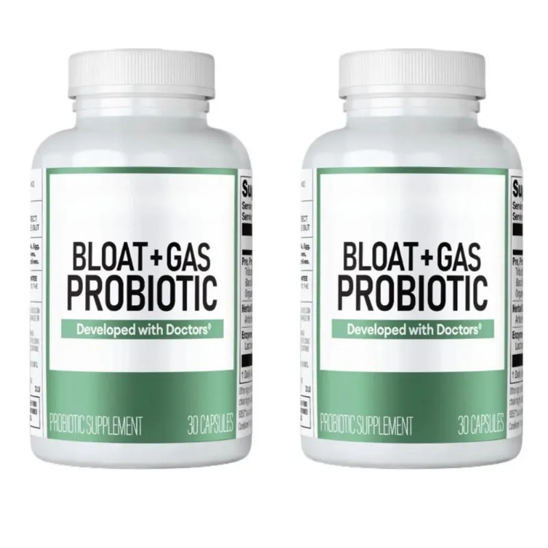 60 Billion Probiotic Capsules with Acacia Fiber Postbiotic Herbal and Enzyme Blend Gut Health Support Gas Relief for Adults 30ct — image 9