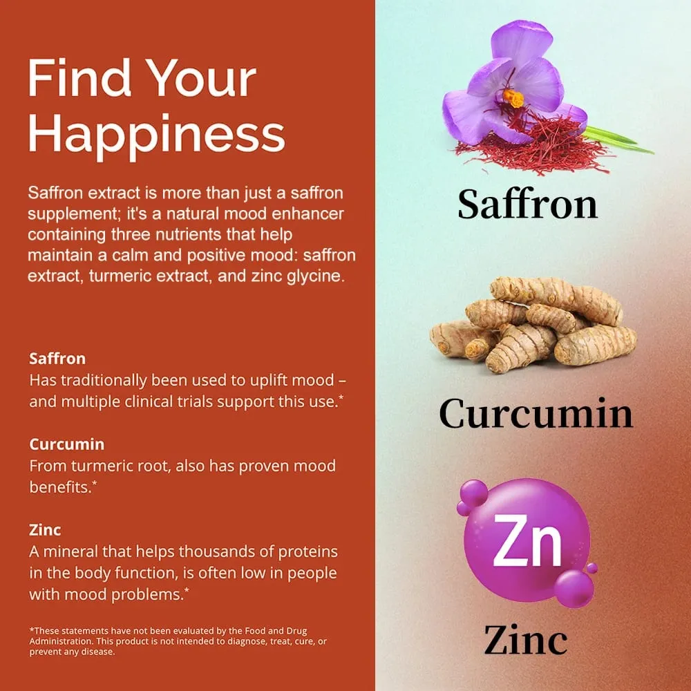 Curcumin Capsules 400mg Plus Saffron and Zinc Relieve Joint and Muscle Fatigue and Benefit Brain Eye and Heart Health — image 4