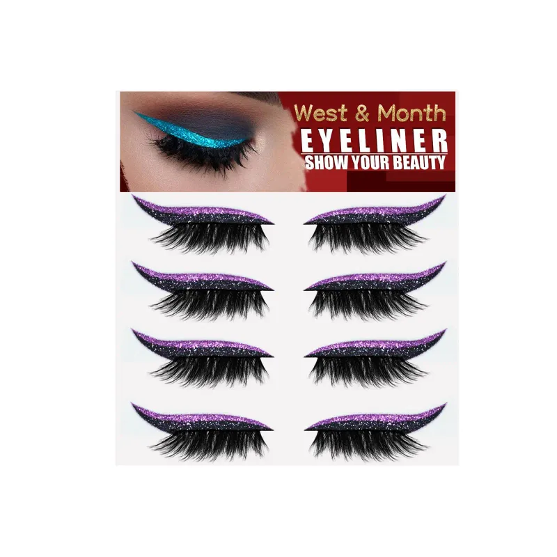 2in1 Eyeshadow Eyeliner Stickers False Eyelashes Waterproof Eyelash Liner Patches Instant Cat Eye Natural Look Party Eye Makeup — image 8
