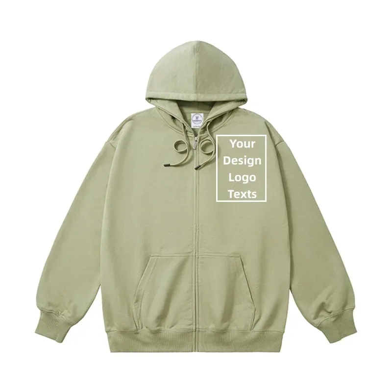 Customized Logo Zipper Hoodies Autumn Winter Fashion Embroidery Company Printed Sweatshirts Men Women Personality Hoody Pullover — image 14