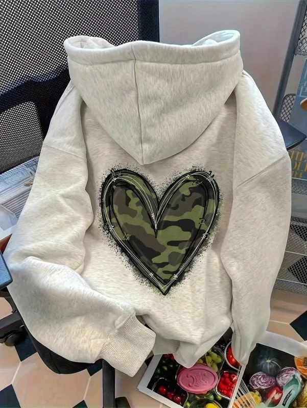 Autumn winter men's and women's kangaroo pocket hooded long sleeved hoodie with multiple prints trendy and fashionable hip-hop — image 5