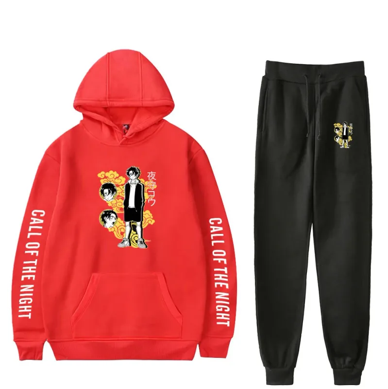 Harajuku Comfortable Call of the Night Print Sweatshirt Sweatpants Suit Hoodies+ Trousers Suit Boys/Girls 2 Piece Set Clothes — image 11