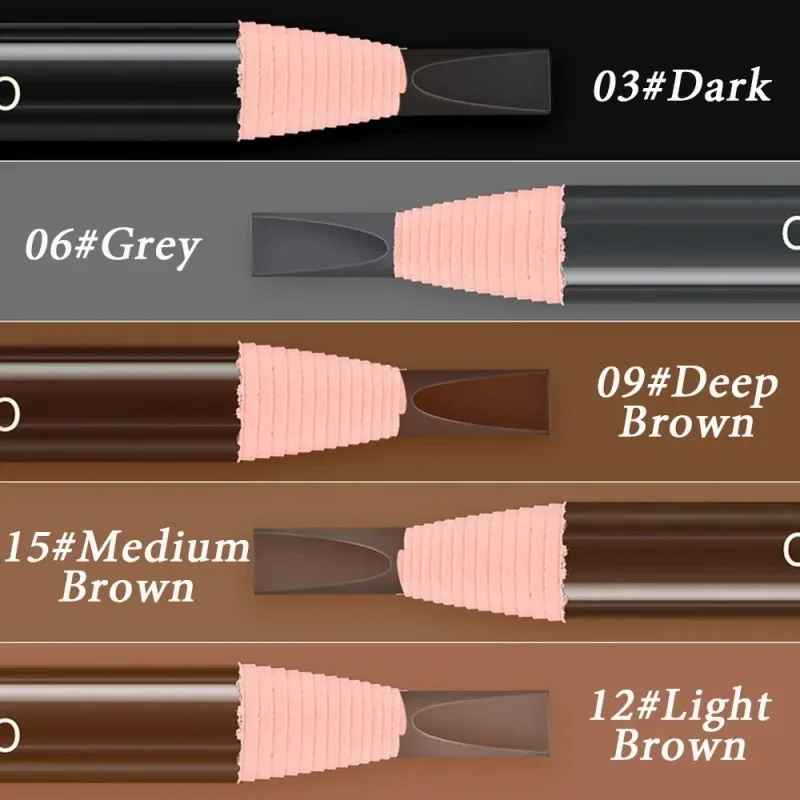 5 ชิ้น/เซ็ตดินสอเขียนคิ้วแต่งหน้าสีน้ำตาล Eyebrow Enhancers เครื่องสำอางค์ Art กันน้ำดินสอ Tint สเตอริโอประเภทเครื่องมือความงามราคาถูก — image 6
