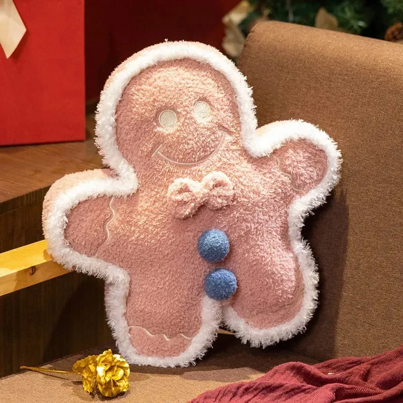 Hot Christmas Gingerbread Man Pillow Soft Plush Toy Decoration Funny XMas Plushie High Quality Christmas Birthday Gift Decor — image 5