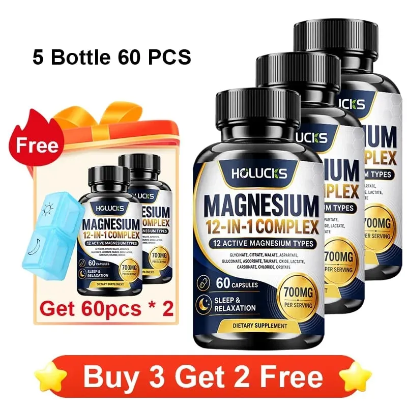 Advanced Magnesium Supplement with Citrate & Malate Magnesium Support Immune Heart Joint Teeth & Bone Health Gut Health
