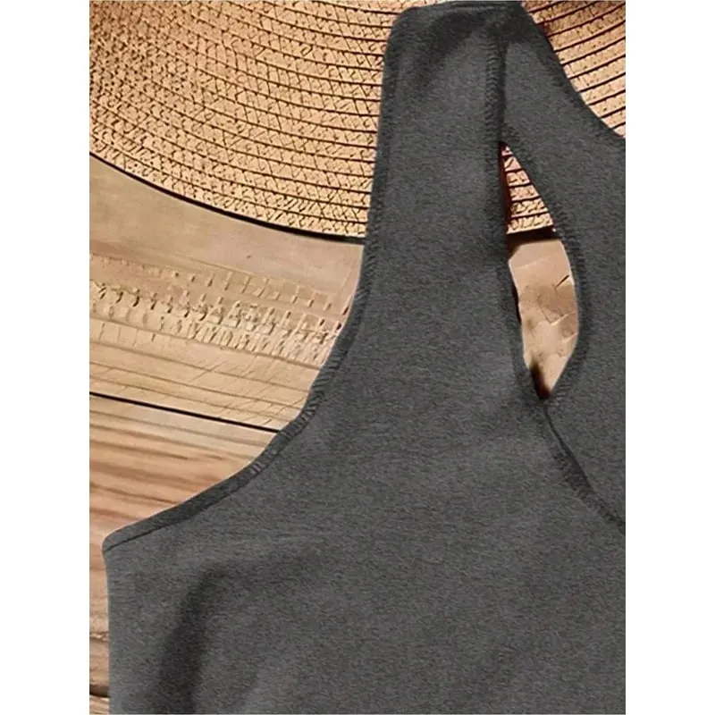 Ladies' Vintage Rock Style Sleeveless Top Lip Microphone Print I-Back Vest Summer Casual Fashion for Women — image 4