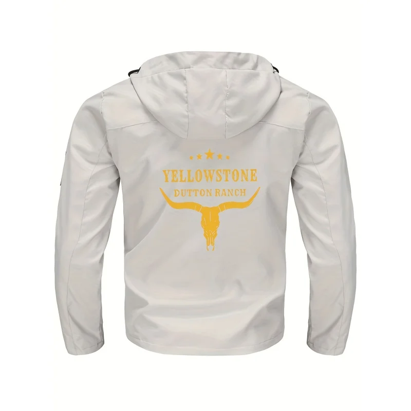 1 Men's Casual Printed Jacket from Dutton Ranch in Yellowstone National Park, with Pockets and Hooded Design, Stylish Jacket — image 3