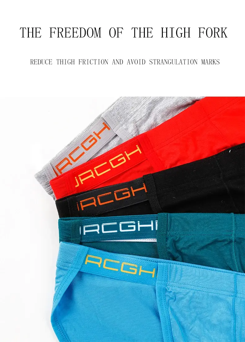 Mens Cotton Briefs Solid Color High Cut Hollow Low Waist Sexy Underwear Wholesale — image 5