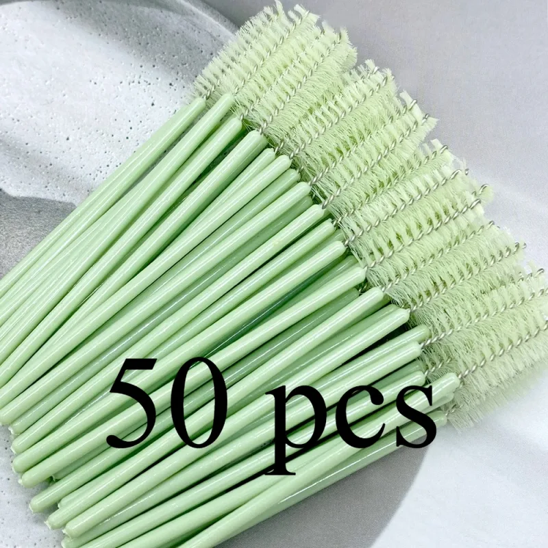 Zanse 50/500pcs Eyebrow Eyelash Brushes Eyelash Spoolies Mascara Wands Applicator for Eyelash Extension Makeup Tool — image 8