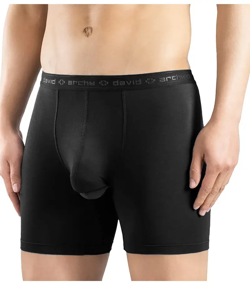 David Archy 3 Pak Celana Dalam Pria Celana Boxer Dasar MicroModal Lembut Bersirkulasi Pria Boxer Kantong Ganda Cepat Kering Olahraga Kebugaran