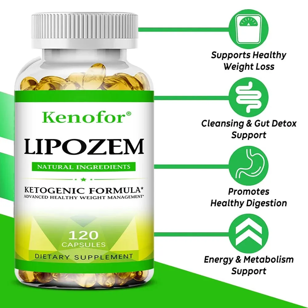 Natural Lipozem Capsules - Digestive Health Appetite Suppression Metabolism Weight Management — image 1