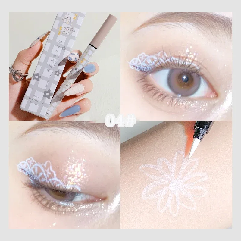 Farverig flydende eyeliner blyant mat vandtæt ikke blomstrende eyeliner Langtidsholdbar flydende eyeliner pen Øjenmakeup Kosmetik
