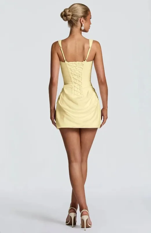 Women's Solid Satin Pleated Strap Mini Dress Sleeveless Backless Lace Up Fashionable Dress 2026 Summer Lady Party Chic Outfit — image 12