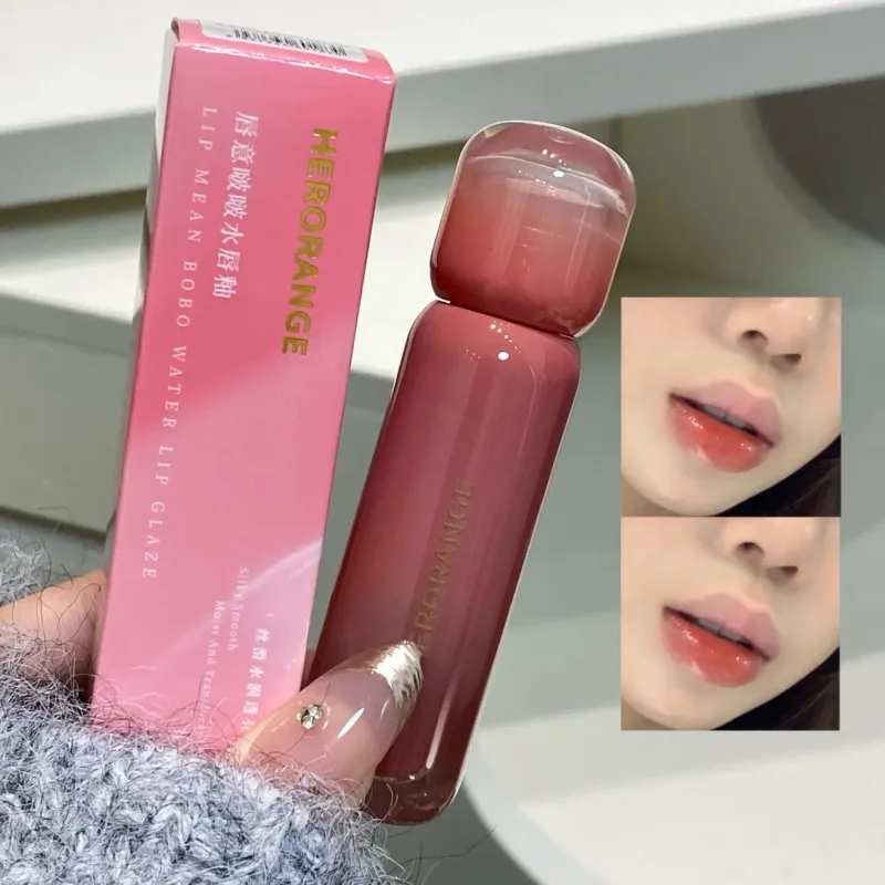 Smoked Grape Purple Red Lip Glaze Mirror Water Lip Gloss Moisturizing Liquid Lipstick Clear Tint Makeup Korean Women Cosmetics