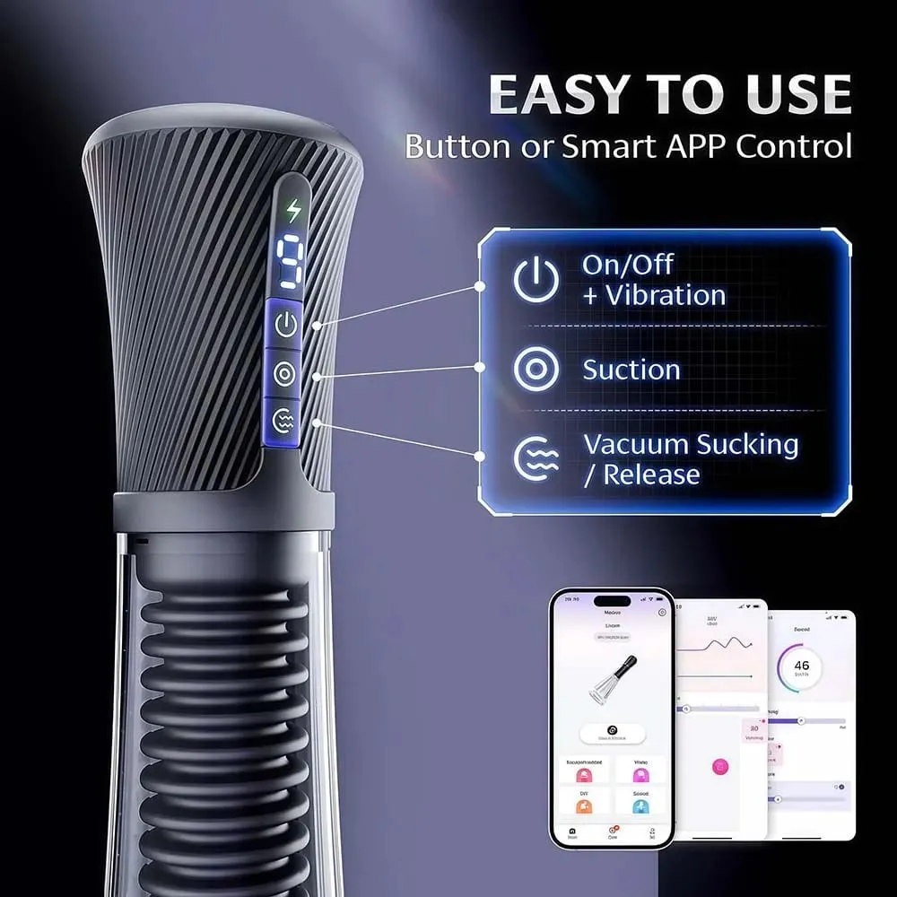 APP Control Electric Penis Pump for Men IPX7 Waterproof Male Masturbator Automatic Control Vacuum Suction Massager Adult Sex Toy — image 3