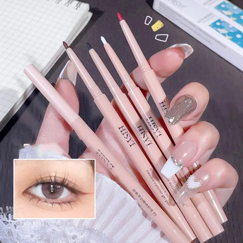 Matte Red Brown Eyeliner Gel Pen Ultra-thin Long Lasting Quick Dry Smooth Colorful Eye Shadow Lying Silkworm Pen Makeup Cosmetic — image 3
